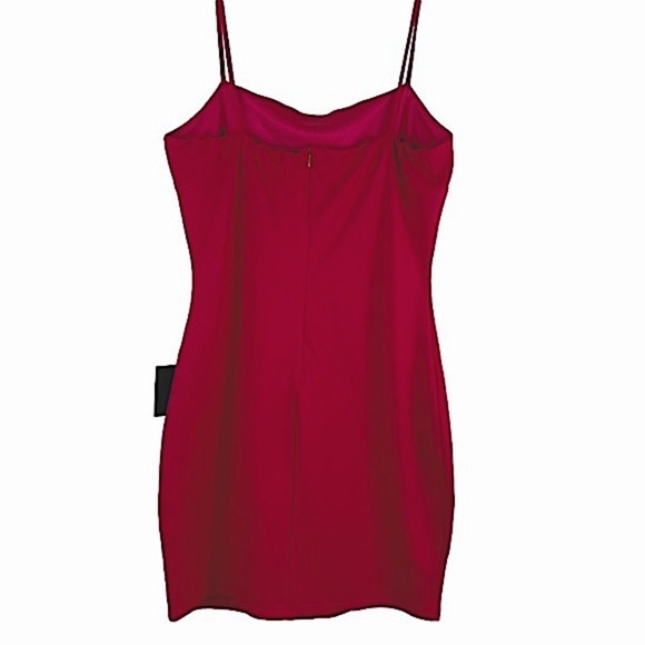 Lulu’s Hot Pink Spaghetti Strap Mini Slip Dress Barbie Glam Party Clubbing NEW - Picture 2 of 8